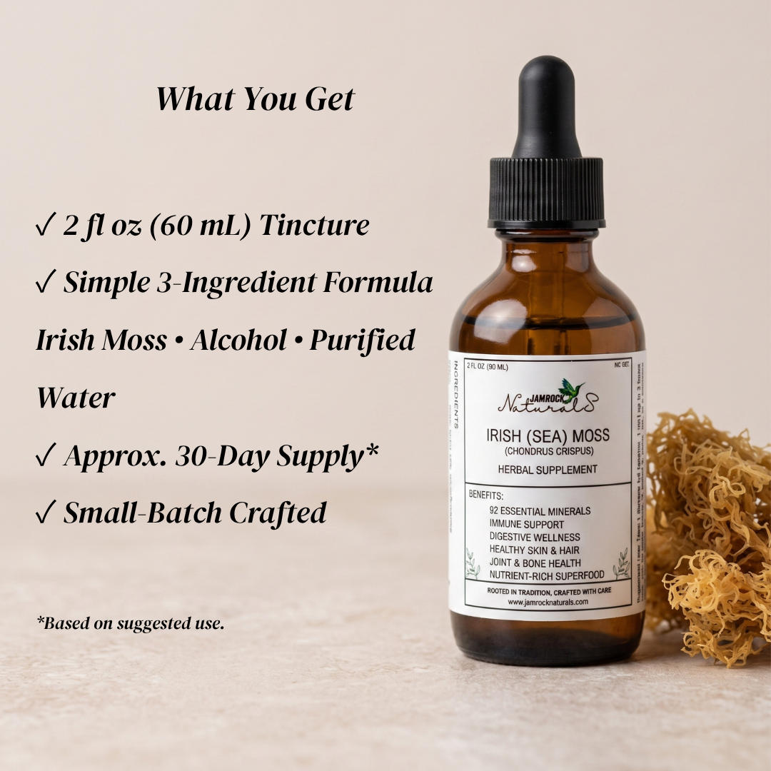 Jamaican Irish Moss Tincture- Nature's Nutrient-Rich Superfood, 2oz