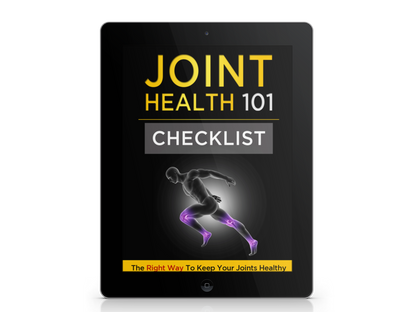 Checklist from the guide highlighting daily habits and movement routines for healthy joints.

