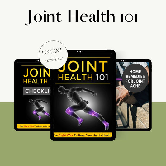 Cover of the Joint Relief 101 eBook featuring natural joint support remedies and mobility solutions.