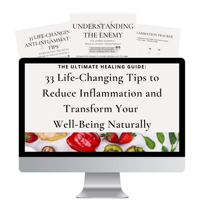 Sample meal plan and grocery list from the 4-week anti-inflammatory program with clean, whole food recipes.
